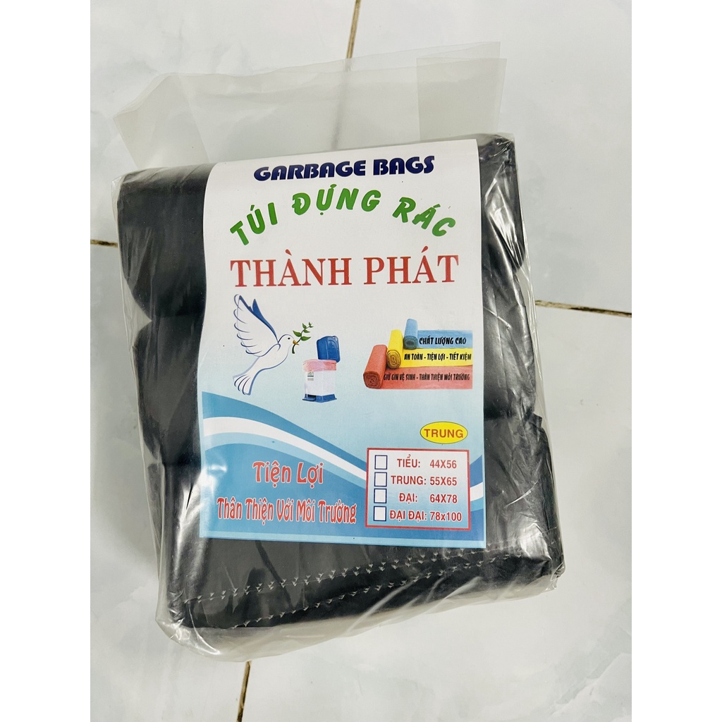 1KG túi đựng rác 3 cuộn có màu , đen có đủ size đại , trung , nhỏ