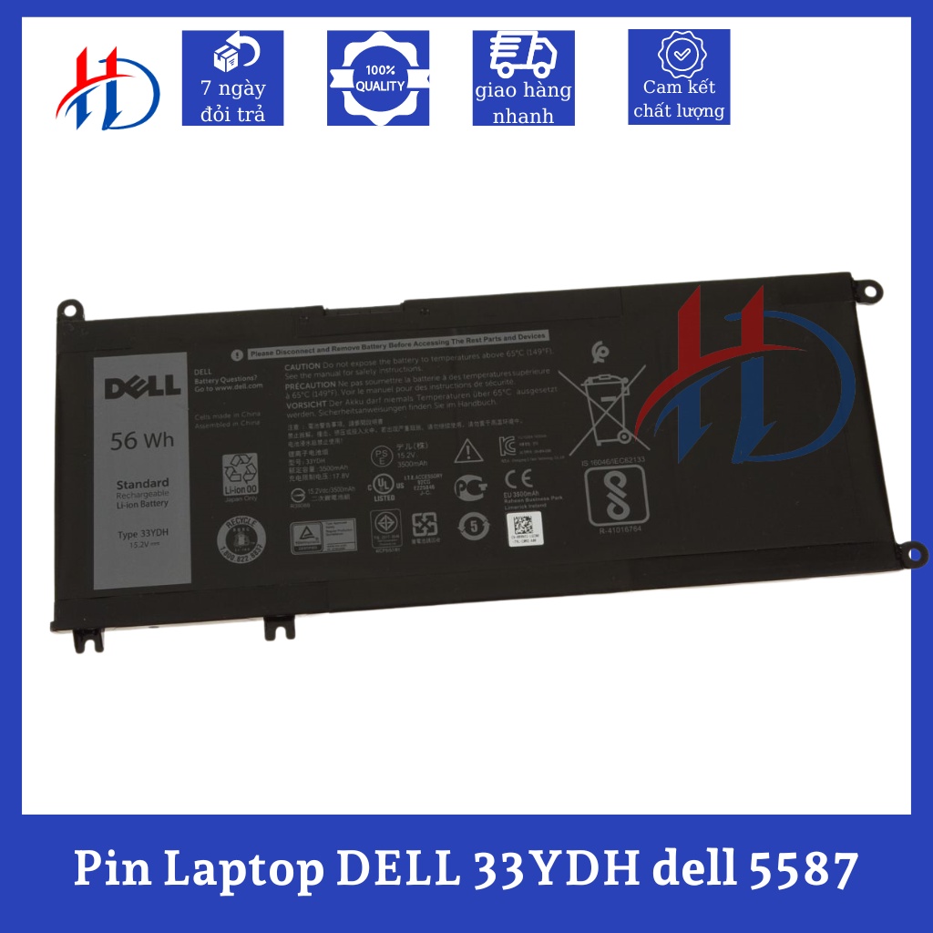 Pin Laptop DELL 33YDH dell 5587 - Pin Zin - Hàng Chính Hãng