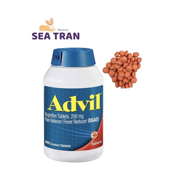 Viên Uống Advil Giảm Đau, Hạ Sốt Hiệu Quả Nhất Của Mỹ 360 Viên