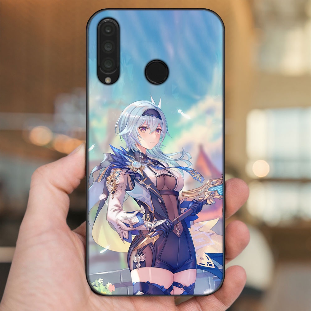 Ốp lưng Huawei P30 Lite, Nova 4e viền đen in hình Eula Genshin Impact