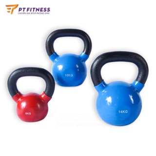 Tạ bình vôi,tạ quai xách, tạ ấm 20kg - kettlebell bọc cao su cao cấp chính hãng iron bull