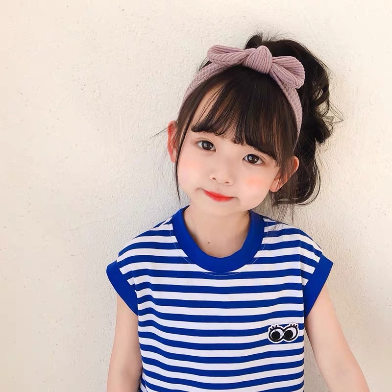 Băng đô cho bé, turban thun tăm công chúa phonh cách hàn quốc cho bé gái 0-12m