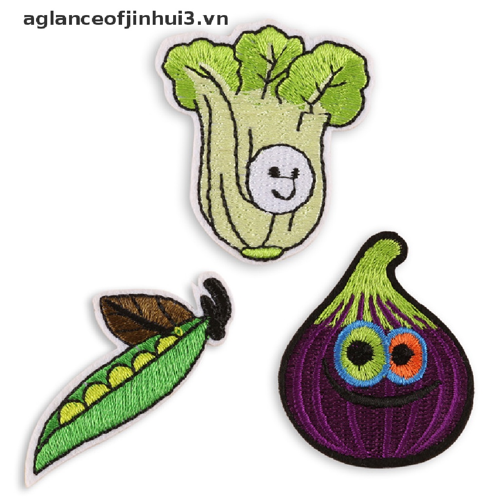 Set 14 Miếng Dán Ủi Thêu Hình Trái Cây Dễ Thương