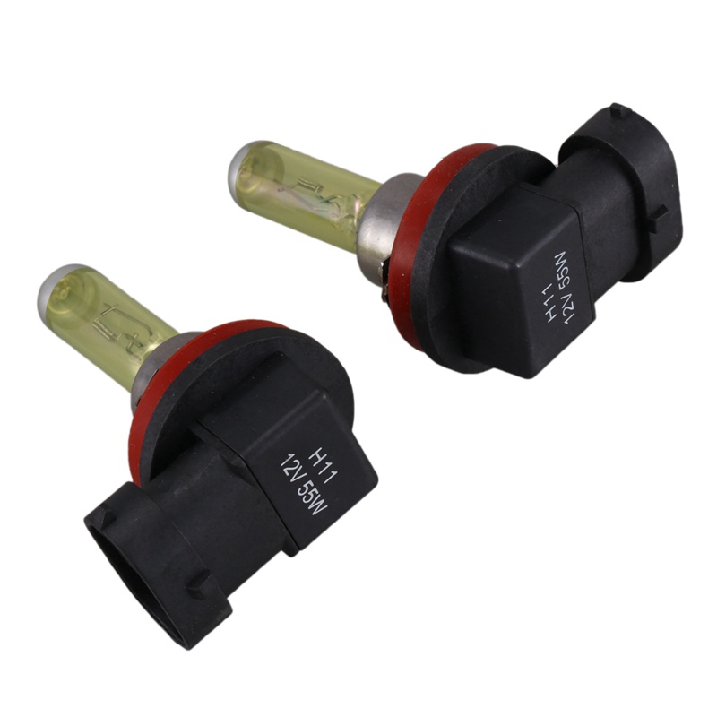 Bộ 4 Bóng Đèn Sương Mù Dc 12v 55w H11 3000k Ánh Sáng Vàng Chuyên Dụng Cho Xe Hơi