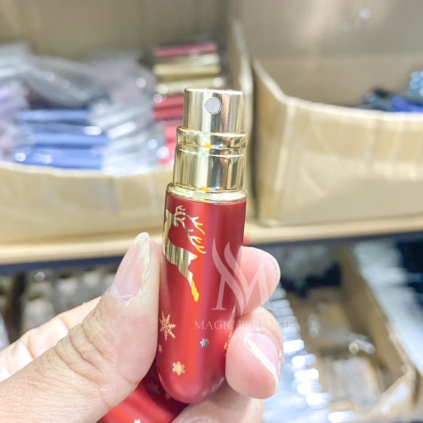 Chai đựng nước hoa tự bơm luxury 5ml cao cấp phiên bản noel vòi phun siêu mịn!