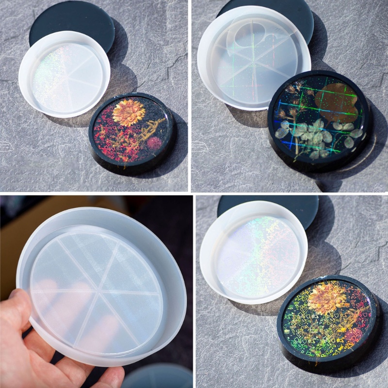 Sa Khuôn Silicon Làm Đế Lót Ly Bằng Epoxy Độc Đáo Trang Trí Nhà Cửa DIY