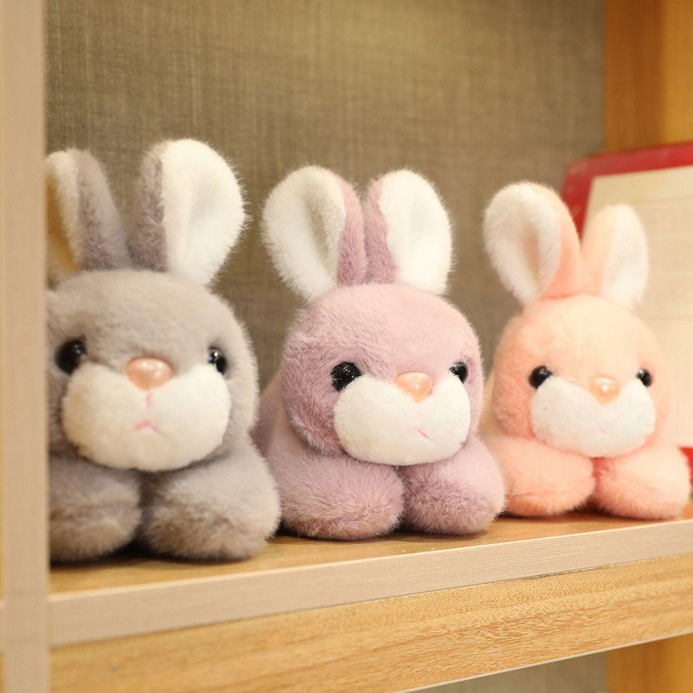 Thỏ Nhồi Bông Mini Mềm Mại Dễ Thương Trang Trí Nhà Cửa