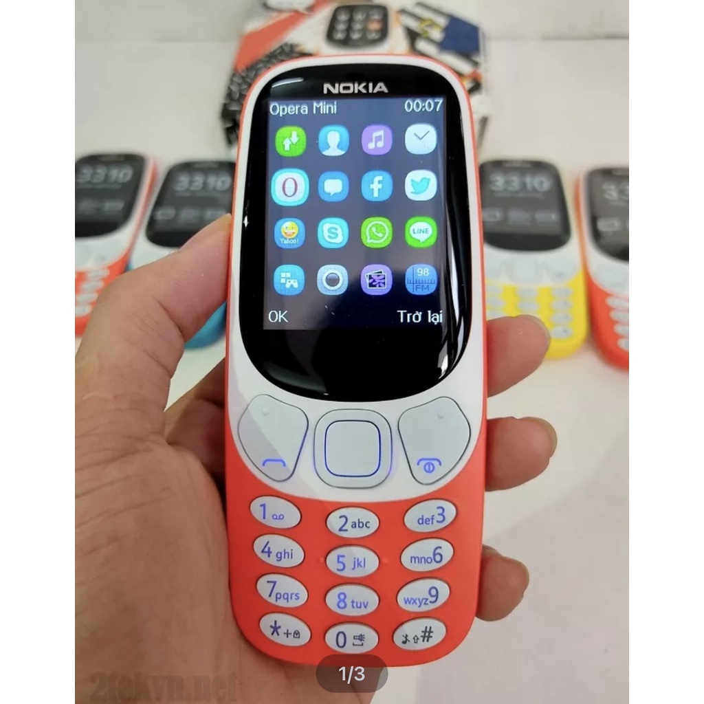 Điện thoại nokia 3310 cổ (2017) chính hãng giá rẻ bền đẹp pin trâu đủ dùng cho nhu cầu cơ bản màu trắng chạy mượt mà