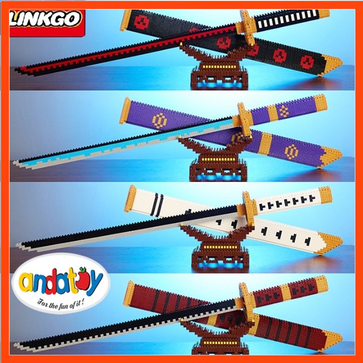 Mô hình đồ chơi kiếm lego Roronoa Zoro trong One Piece lắp ráp rèn luyện trí thông minh katana onepiece AD1146