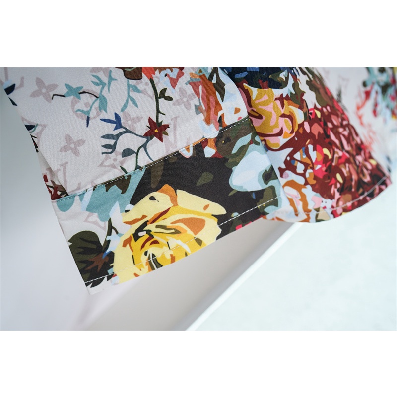 L &amp; V-Áo Sơ Mi Tay Dài In Họa Tiết Hoa Nhiều Màu Sắc Thời Trang Đường Phố Cao Cấp Giản Dị