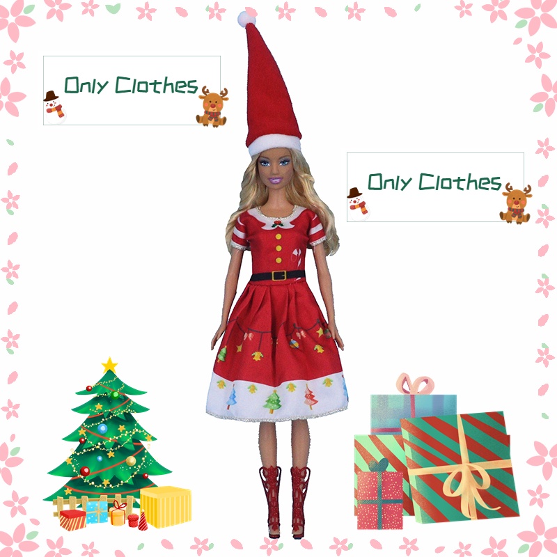 Quần Áo Cho Búp Bê BJD 30Cm DIY Phong Cách Giáng Sinh