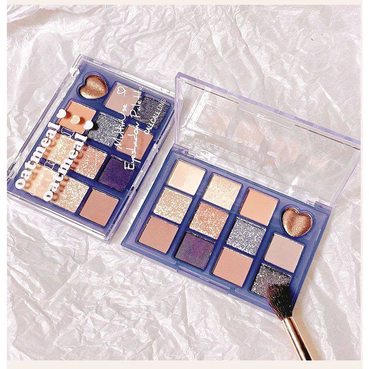 Bảng Phấn Mắt 12 Màu Khói Ánh Ngọc Trai Lâu Trôi Zuzu