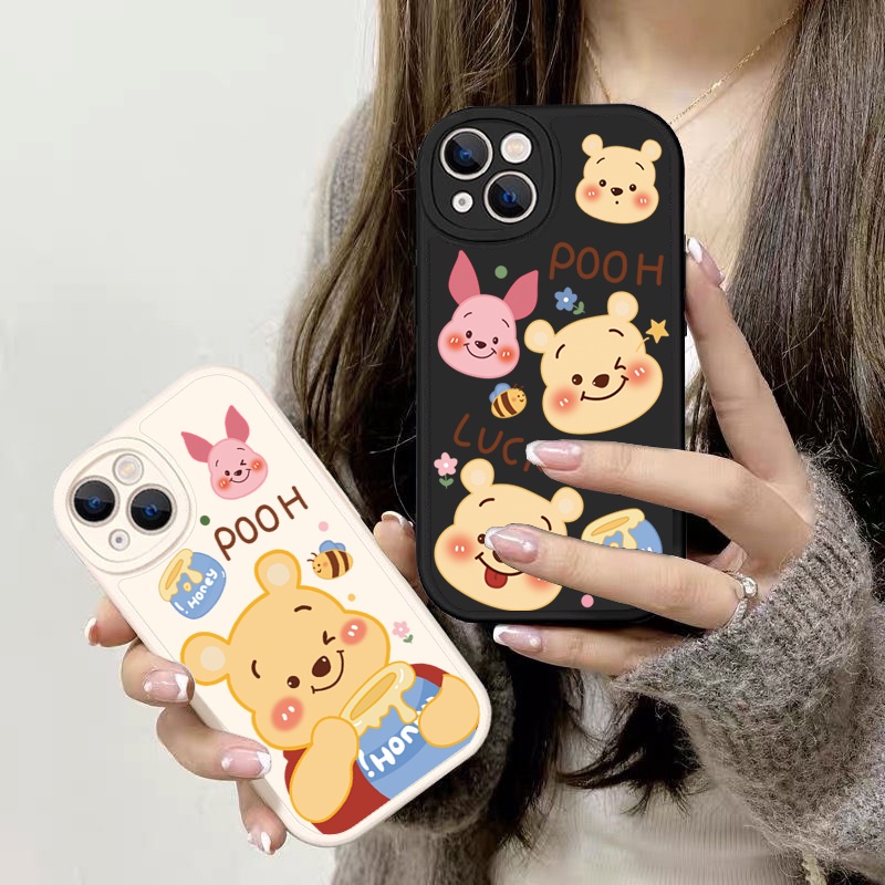 Ốp Điện Thoại Silicon Dẻo Hình Gấu Pooh Cho iPhone 11 12pro 6 6P 7 / 8G 8plus SE X XR Xs Max 13 14ProMax 14Plus 13Pro 12