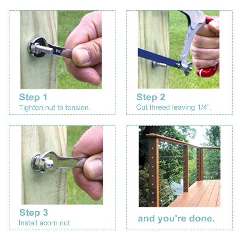 Bộ 20 Đầu Nối Dây Cáp T316 Cho Thiết Bị Đầu Cuối 1 / 8