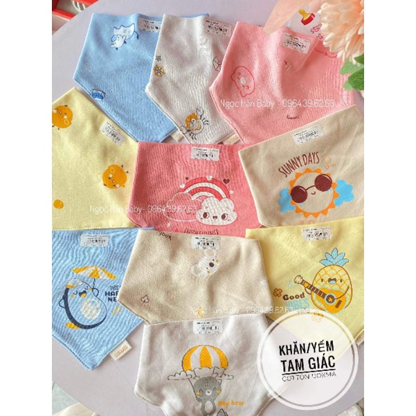 Khăn/Yếm tam giác cotton Dokma DS403