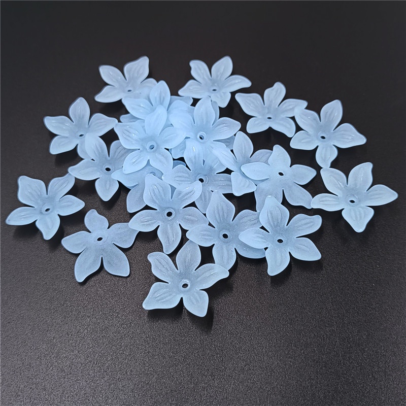 Set 20 Hạt Xỏ Lỗ Hình Hoa Bauhinia Bằng Acrylic Dùng Để Làm Trang Sức Thời Trang