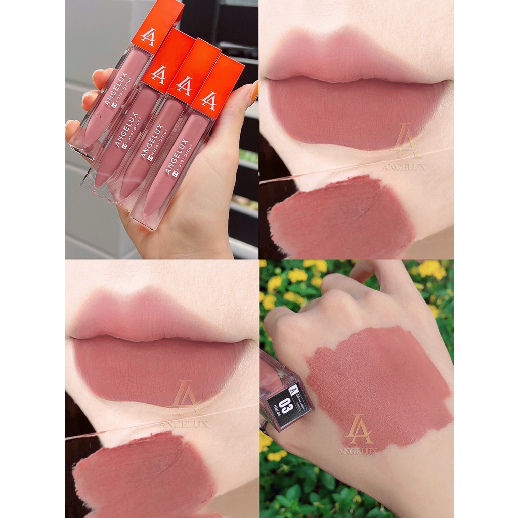 Son Kem Siêu Lì Angelux Màu Nâu Da Siêu Hot Hit