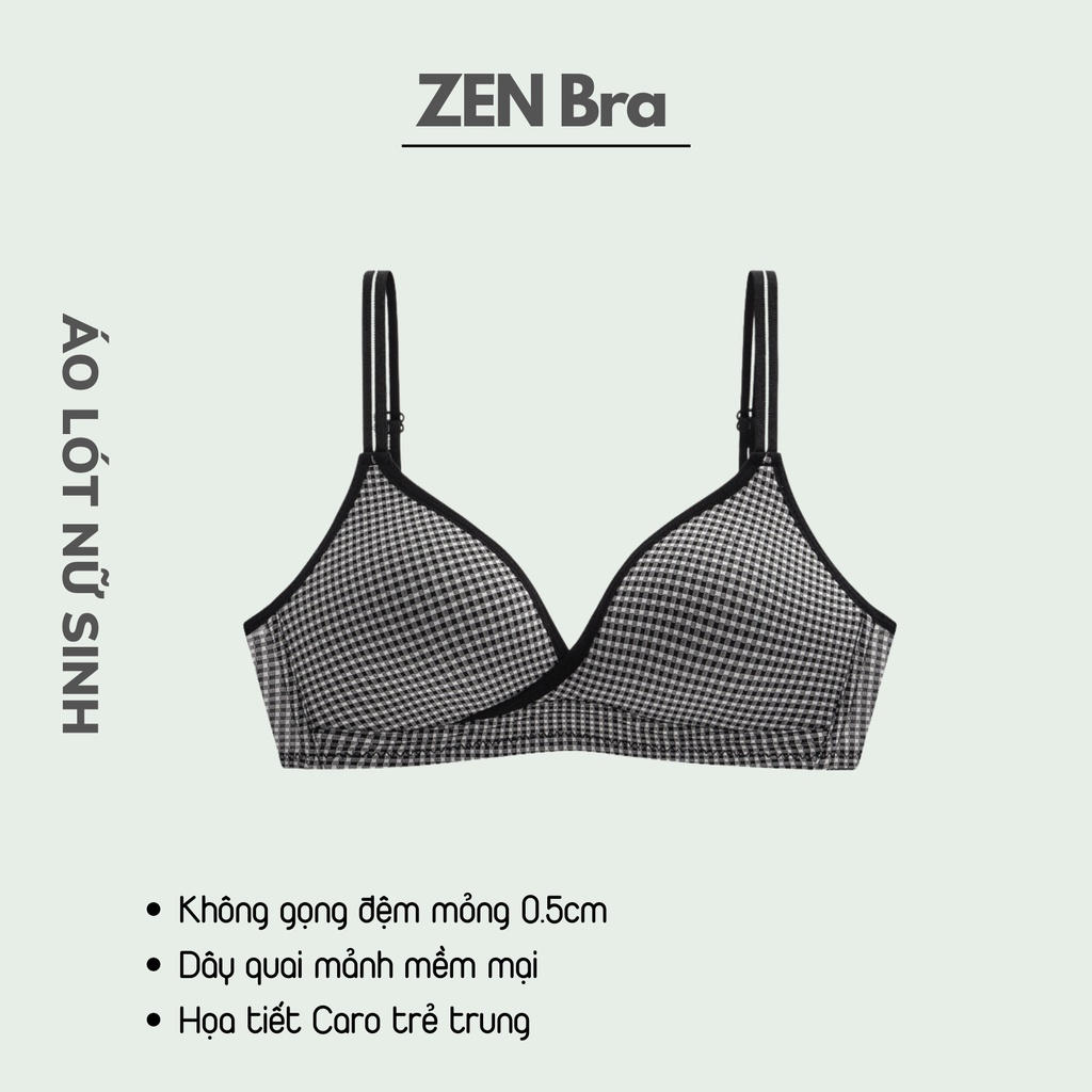 Áo lót nữ sinh không gọng đệm mỏng Caro_AL27 áo ngực học sinh trung học Zenbra