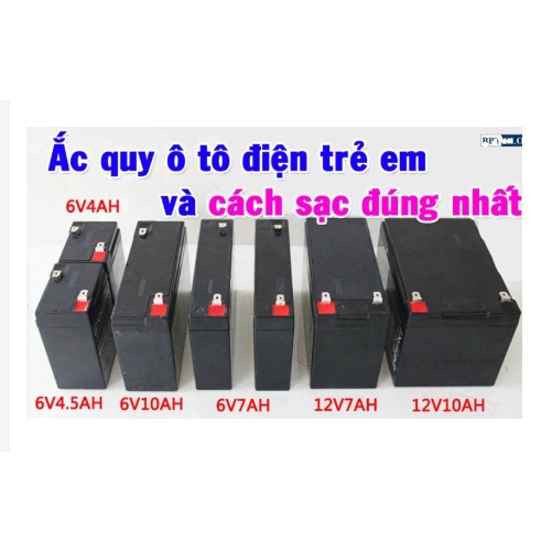 BÌNH ẮC QUY KHÔ 6V- 4A CHUYÊN THAY THẾ ĐÈN VÀ QUẠT SẠC, XE ĐIỆN TRẺ