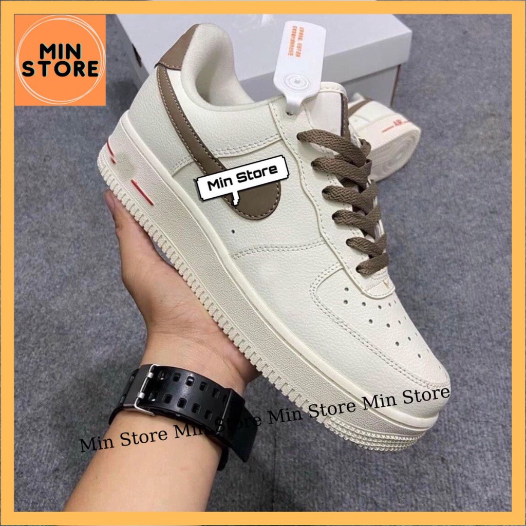 Giày Thể Thao AF1 Vệt Nâu , Giày Sneaker Đế Độn Chiều Cao Dành Cho Nam Nữ Học Sinh Sinh Viên Đi Học Đi Chơi Đi Tập Gym