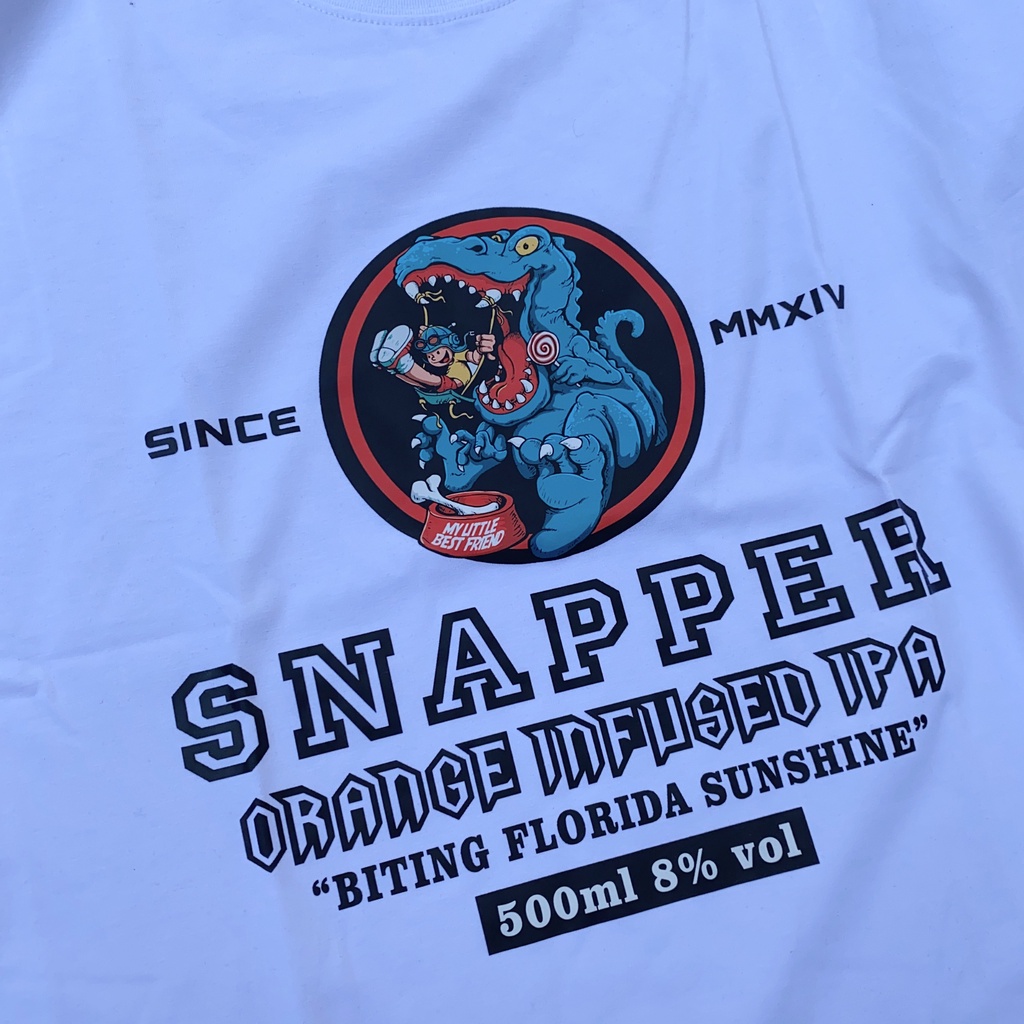 Áo thun nam nữ tay lỡ HY KOREA form rộng Khủng long Snapper 786