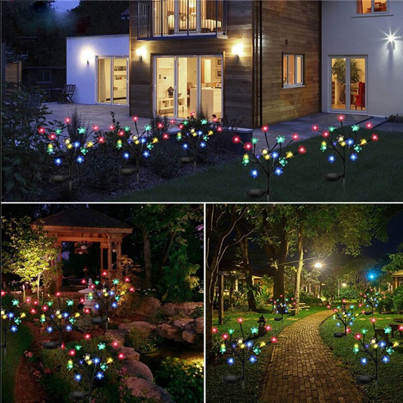 Dây Đèn Led 20 Bóng Dùng Năng Lượng Mặt Trời Chống Thấm Nước Trang Trí Sân Vườn