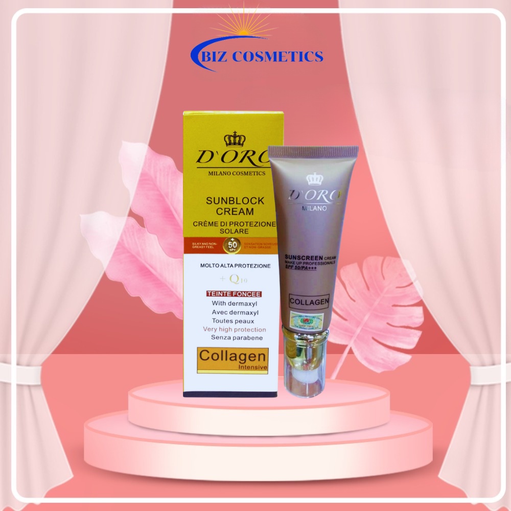 Combo 10 tuýp kem chống nắng Doro Collagen Q10 SPF 50/PA+++ 50ml nhập khẩu chính hãng NPP Biz Cosmetics