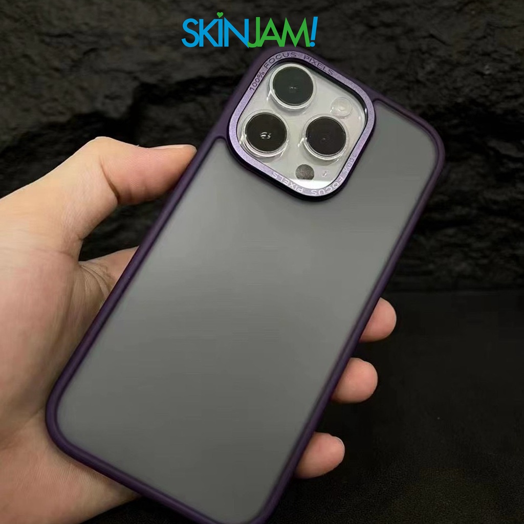 Ốp Likgus iP 14 Lưng Nhám Mờ Cam Viền Kim Loại iP 14Promax/ 14Plus/ 14Pro/ 14 Chính Hãng Likgus