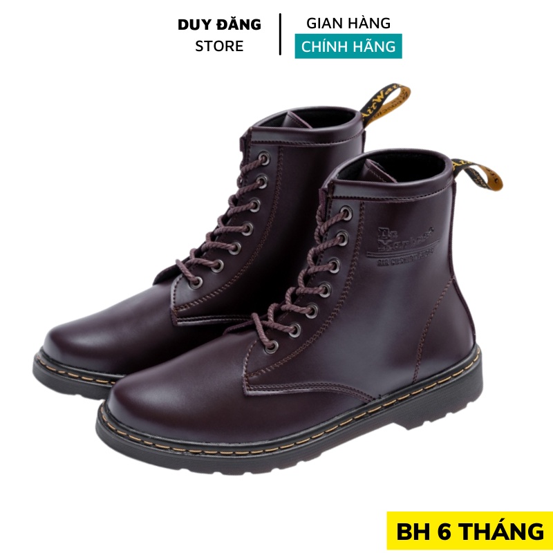 Giầy bốt da Dr-Martens Đen và Nâu cổ cao nam đẹp cao cấp,giầy đốc thời trang hot trên hiện nay,chữ dập vân nổi,đế kếp si