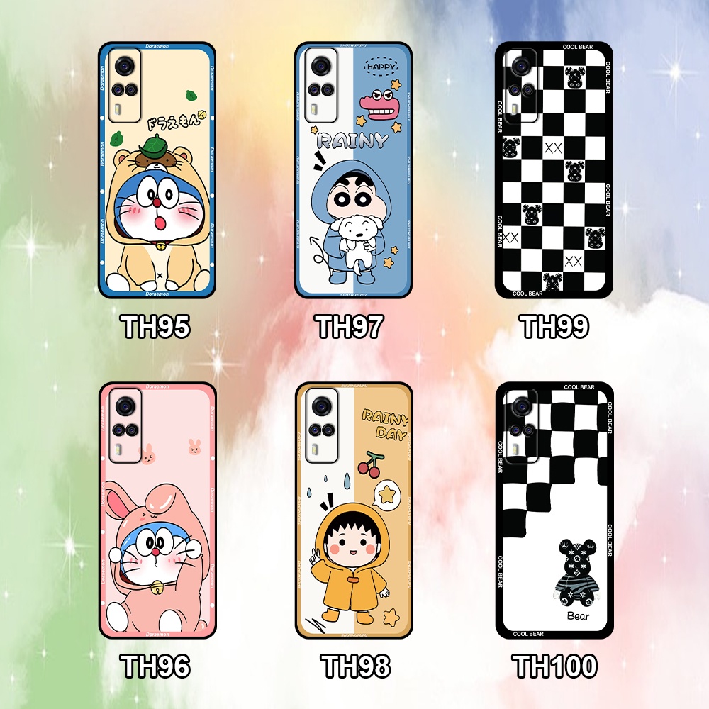Ốp Vivo Y51 2020 / Y51s / Y72 5G / Y53s in hình in hình doremon, couple, shin, bearbrick dễ thương