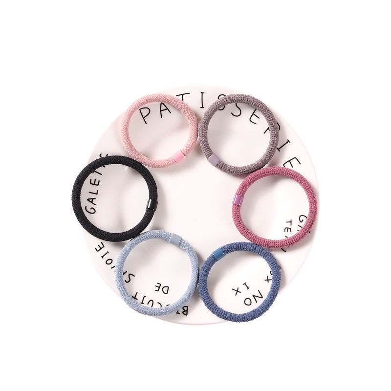 Bộ 10 dây cột tóc cao su co giãn tốt nhiều màu sắc dành cho các bạn nữ chất liệu thun dày dặn màu sắc dễ sử dụng - H09