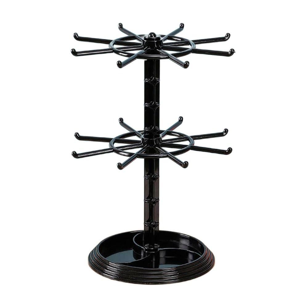 Giá Trưng Bày Nhẫn Hai Tầng Trong Suốt Dạng Xoay Thanh Lịch Phong Cách Hàn Quốc Ốp