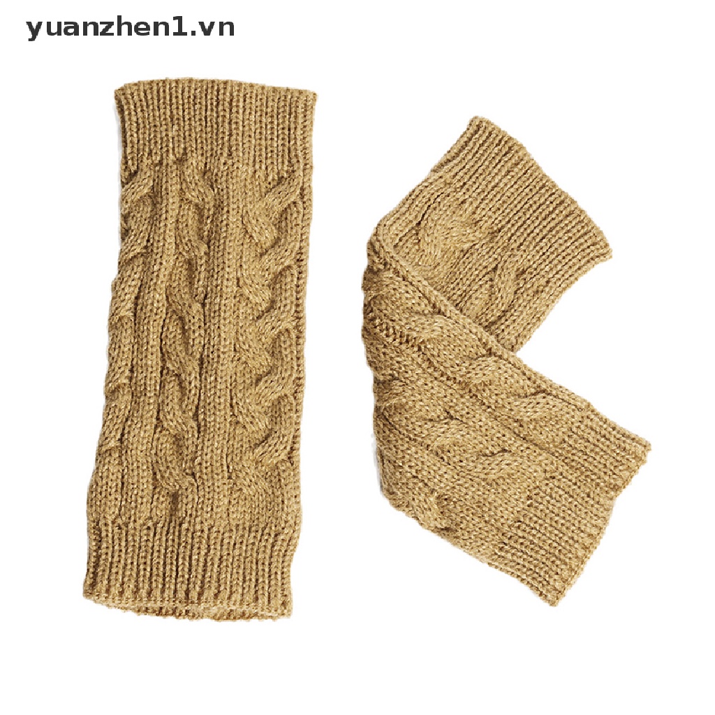 1 Đôi Găng Tay Len Hở Ngón Mềm Mại Giữ Ấm Mùa Đông