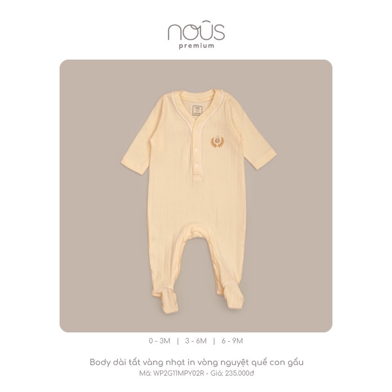 [ Nous] Bộ body nous chất petit, premium size 0-3m và 3-6m