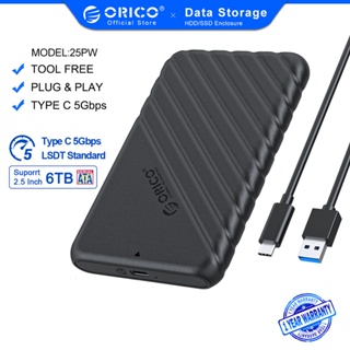 Ổ Cứng Ngoài ORICO 2.5 HDD USB3.0 Type C Sang SATA 5Gbps Cho SATA III SSD HDD 9.5 / 7mm TV PS4 Xbox (25PW1)