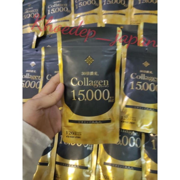 Viên Uống Bổ Sung Collagen 15000mg Đẹp Từ Sâu Bên Trong 120viên/1gói Nhật Bản