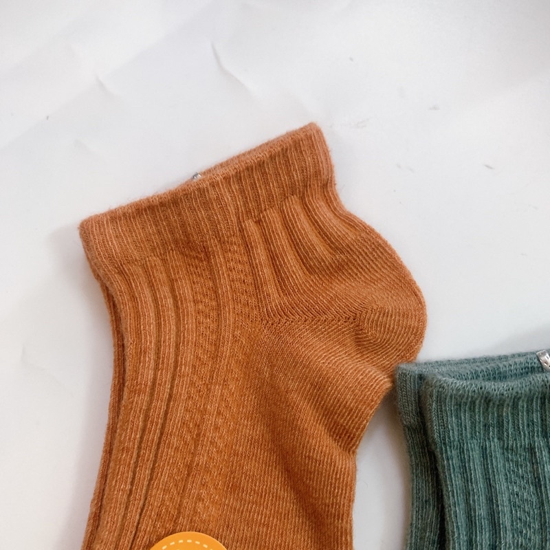 Tất ngắn cổ chất cotton siêu mịn lì dệt kim hình/trơn cho bé 1-9 tuổi, . Kèm ảnh thật