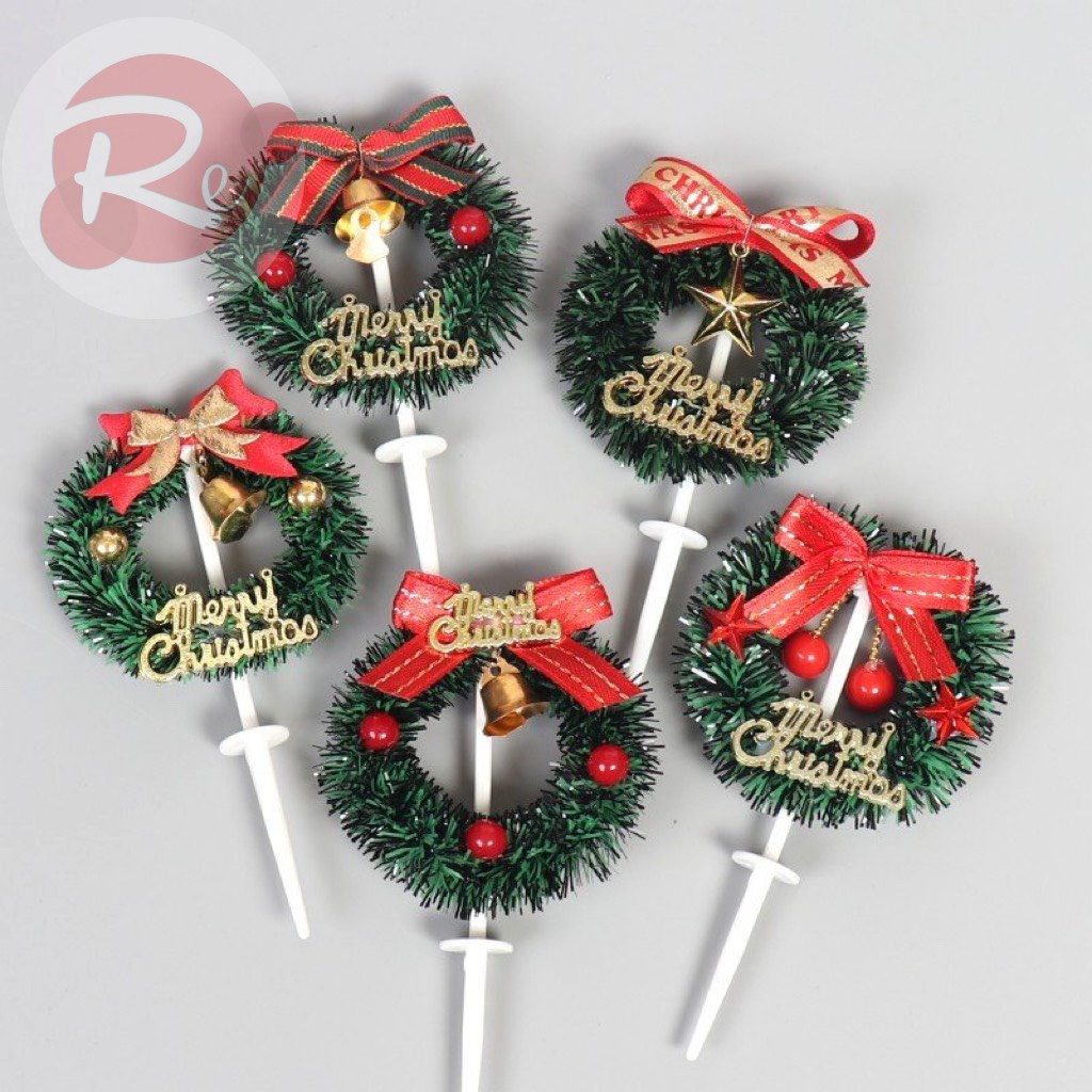 – Que Cắm Noel Nguyệt Quế - Trang trí bánh sinh nhật bánh kem