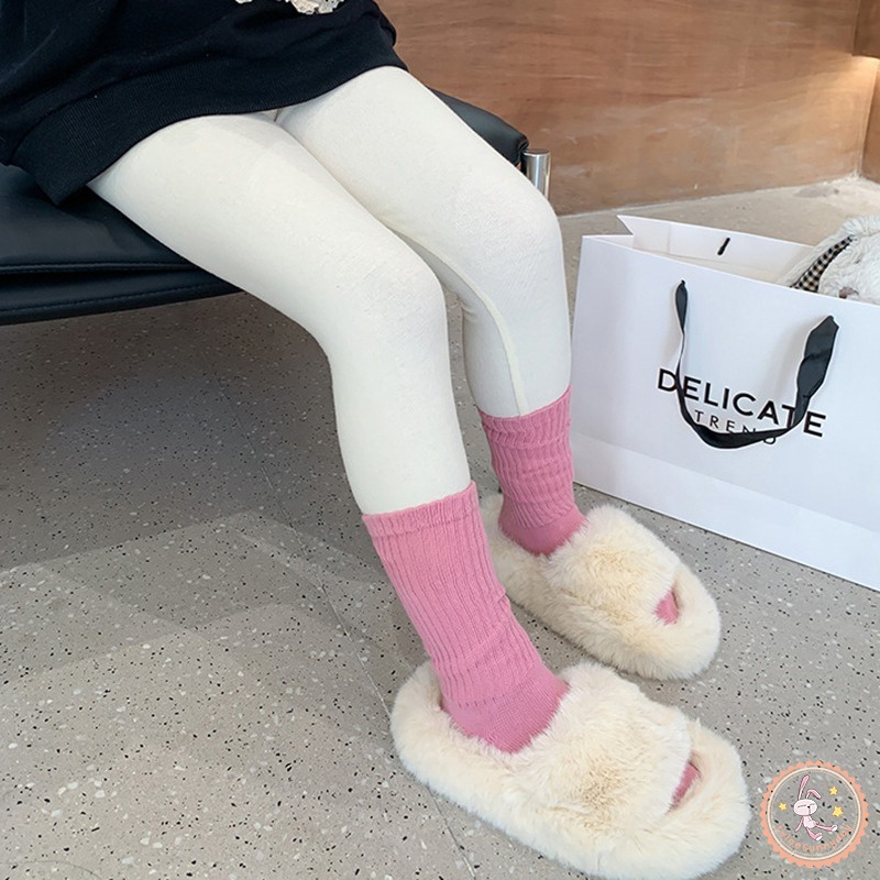 Quần Legging Thể Thao Eo Cao Thiết Kế Giản Dị Dành Cho Bé Gái