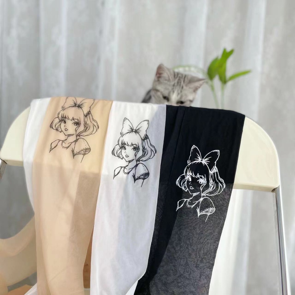 Quần Tất Siêu Mỏng Đính Nơ Phong Cách Lolita Quyến Rũ Kiểu Mới