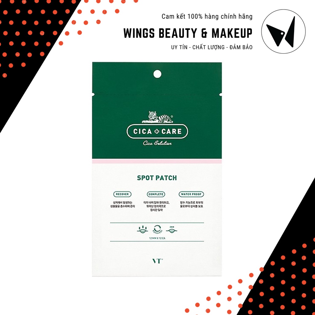 Miếng dán mụn VT Cosmetics Cica & Care Spot Patch (12 miếng)