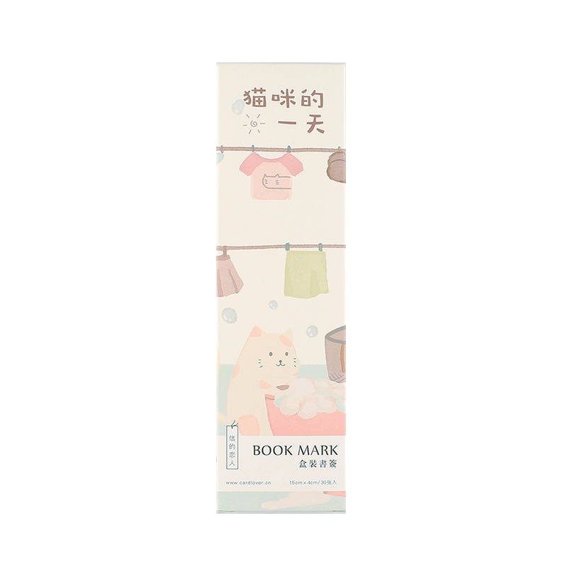 Hộp 30 Bookmark Hình Mèo Một Ngày