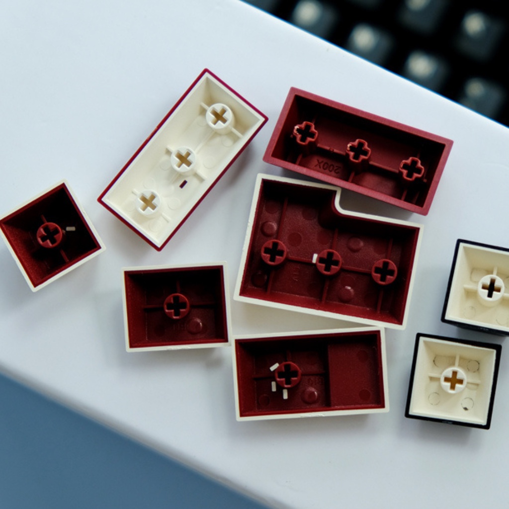 Bộ keycap cherry Rome nhựa PBT doubleshot cao cấp 177 phím 1,3mm, nút phím lắp cho bàn phím cơ phối màu cá tính - Kicap