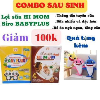 Lợi sữa Hi Mmom và Siro ăn ngon Babyplus- giúp bé háu ăn, mẹ nhiều sữa, sữa đặc ( kèm quà tặng)