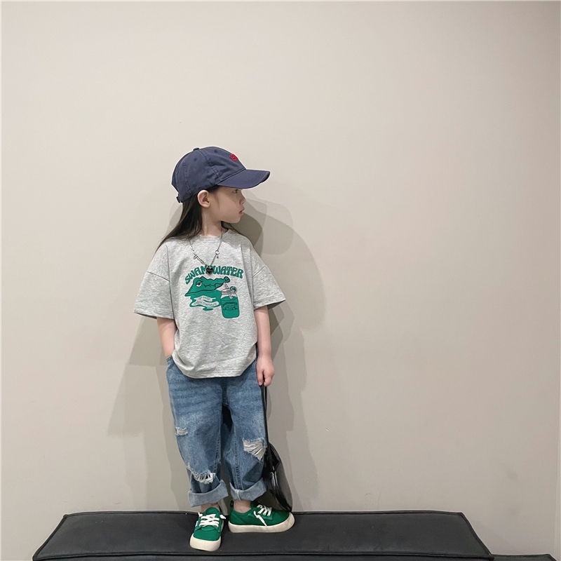 Quần Jean Rách Dáng Rộng Phong Cách Hàn Quốc Thời Trang Mùa Thu Cho Bé Trai 1015