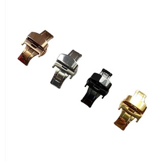 Khoá bướm dây da ,chống hỏng dây da đồng hồ màu trắng, vàng đủ size 16-18-20-22mm - Doha (KBDD)