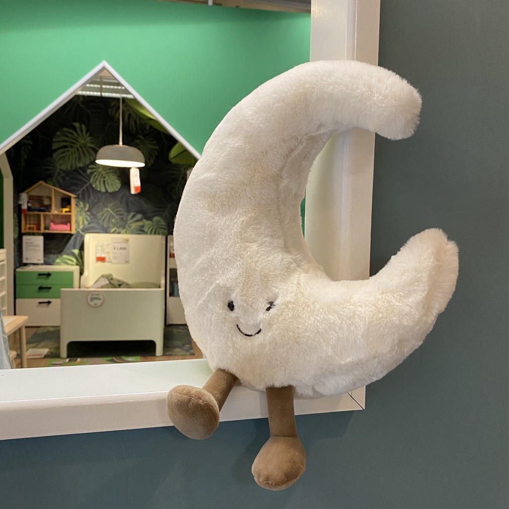 Gối Ôm Nhồi Bông Mềm Mại Hình Mặt Trời Và Mặt Trăng Dễ Thương Phong Cách Bắc Âu