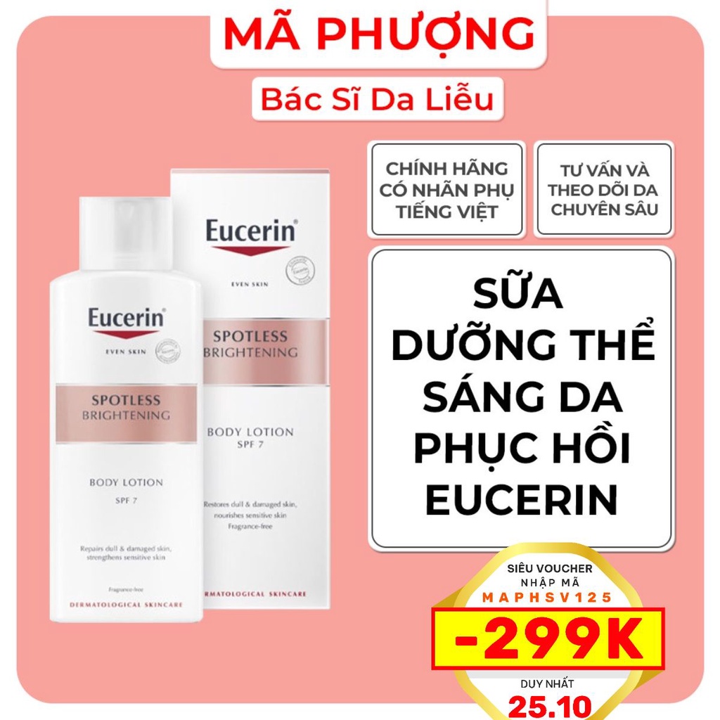 SỮA DƯỠNG THỂ TRẮNG DA - Eucerin White Therapy Whitening Body Lotion SPF 7 250ml