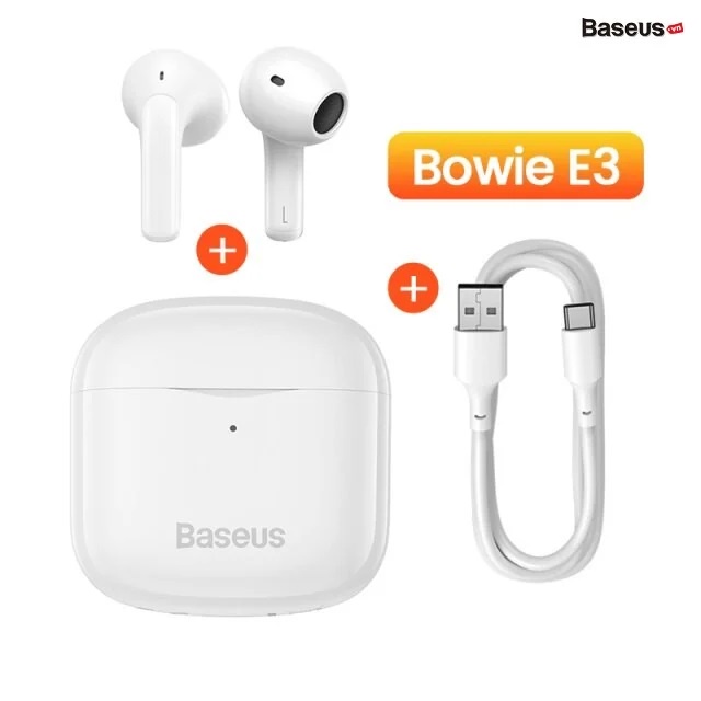 Tai nghe Bluetooth Baseus Bowie E3- tai nghe không dây kết nối qua app, định vị, pin đốc sạc tới 25h