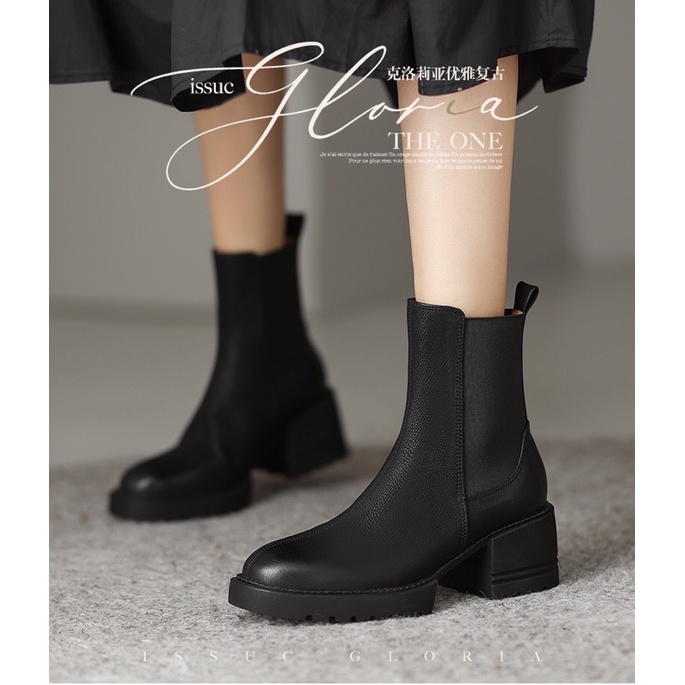 Boots Chelsea chất liệu da thật - dáng đế khoẻ khoắn